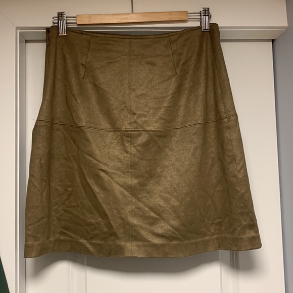 Micro suede patchwork skirt - Picture 4 of 5